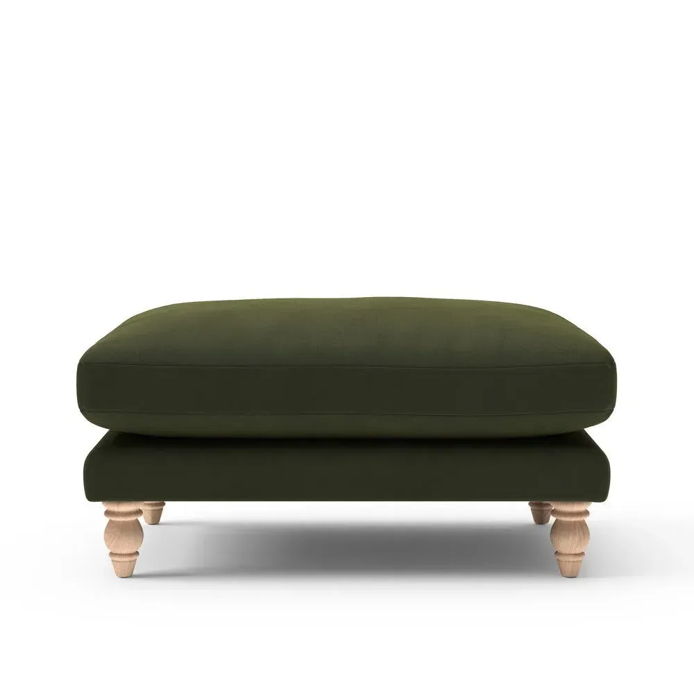 Foot Stool - Forest Green, Matt Velvet