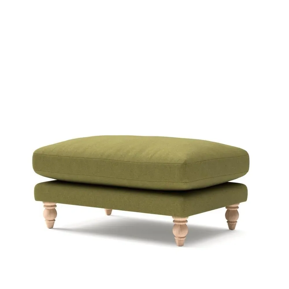 Foot Stool - Green, House Linen Mix