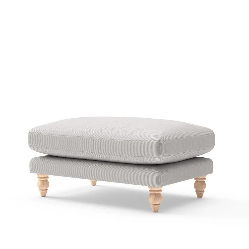 Foot Stool - Grey, Broadway Stripe