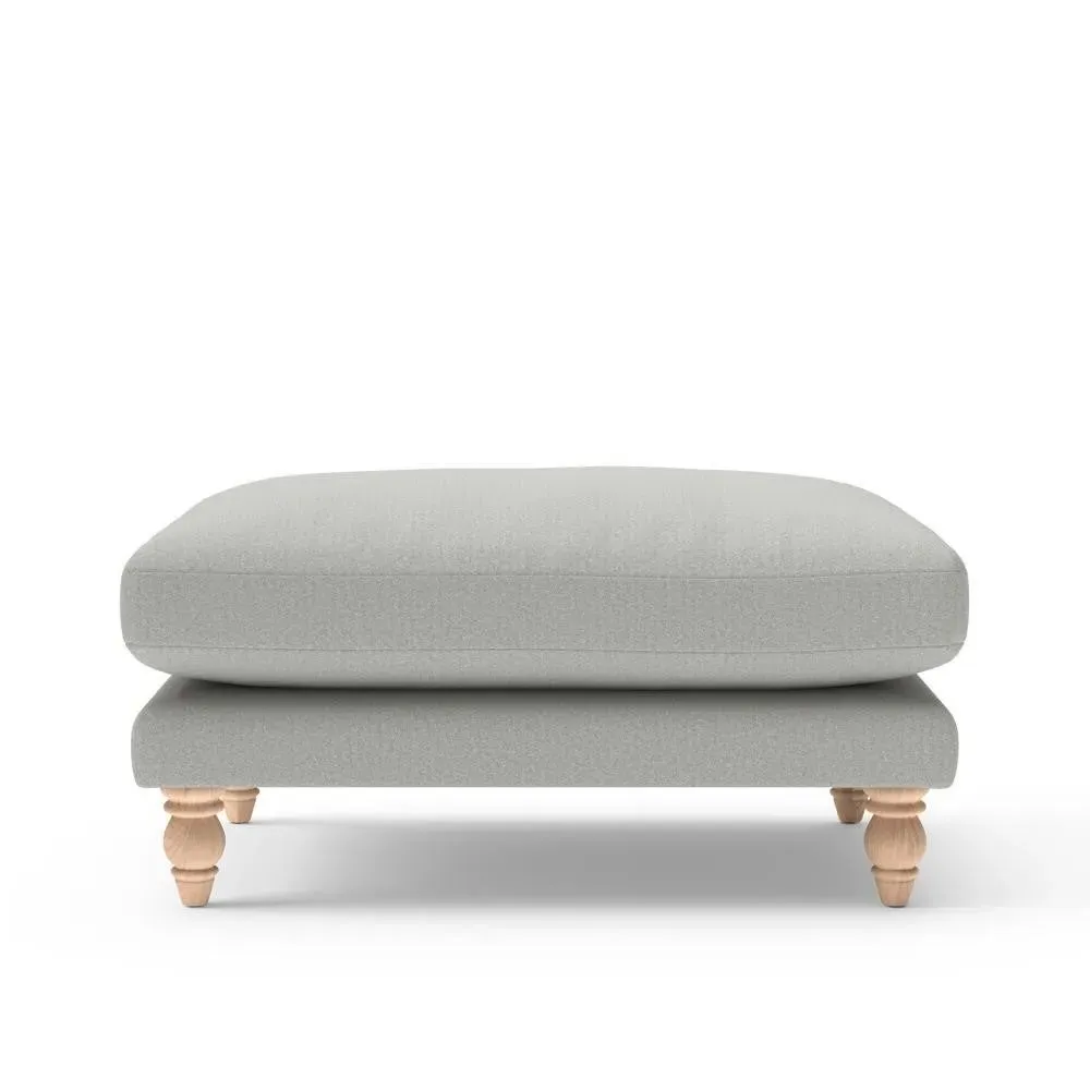 Foot Stool - Grey, Eco Herringbone image