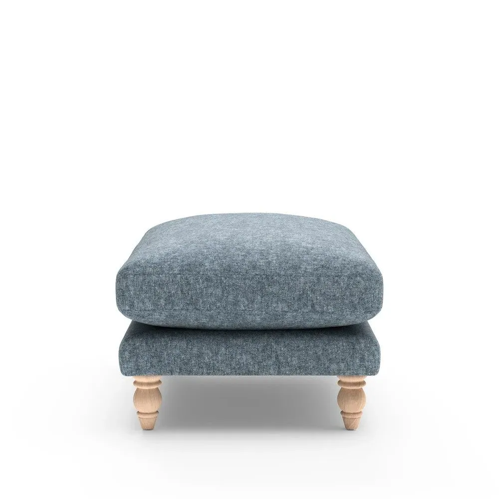 Foot Stool - Mid Blue, Aquaclean Oxford