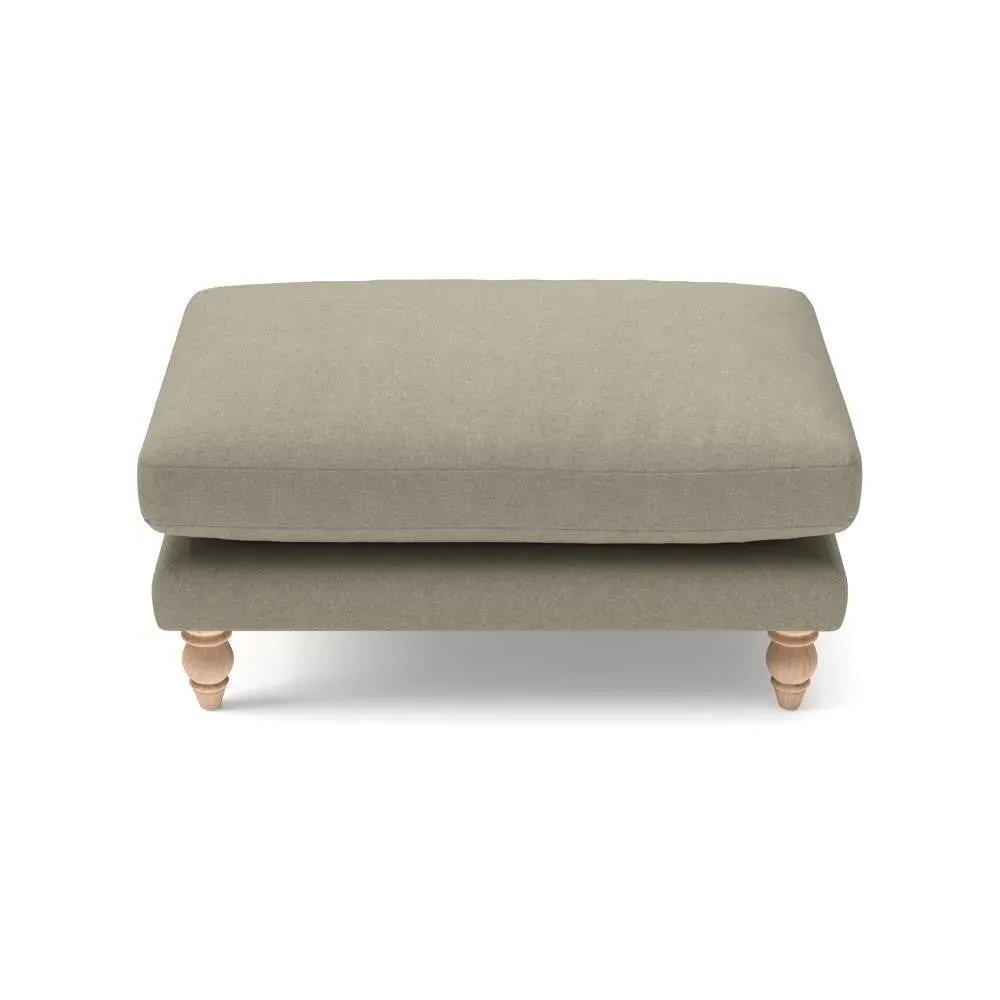 Foot Stool - Mid Grey, House Linen Mix