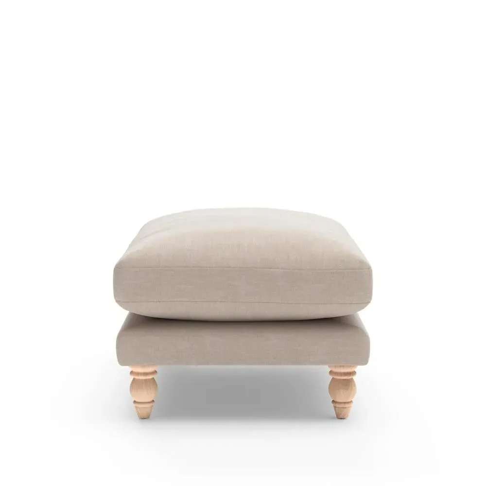 Foot Stool - Natural, Eco Chenille