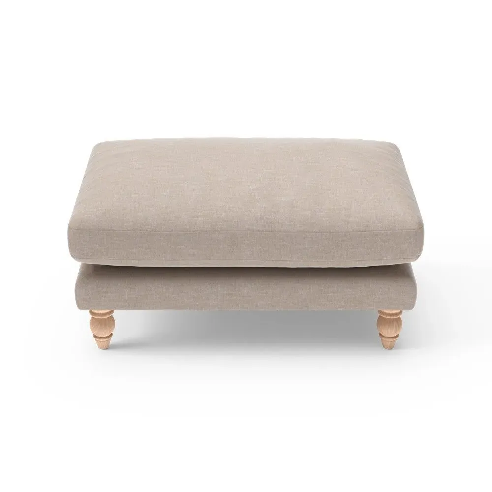 Foot Stool - Natural, Eco Chenille