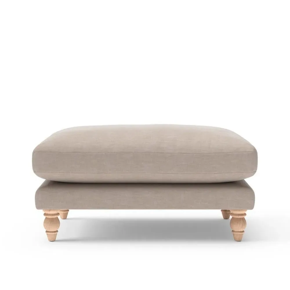Foot Stool - Natural, Eco Chenille
