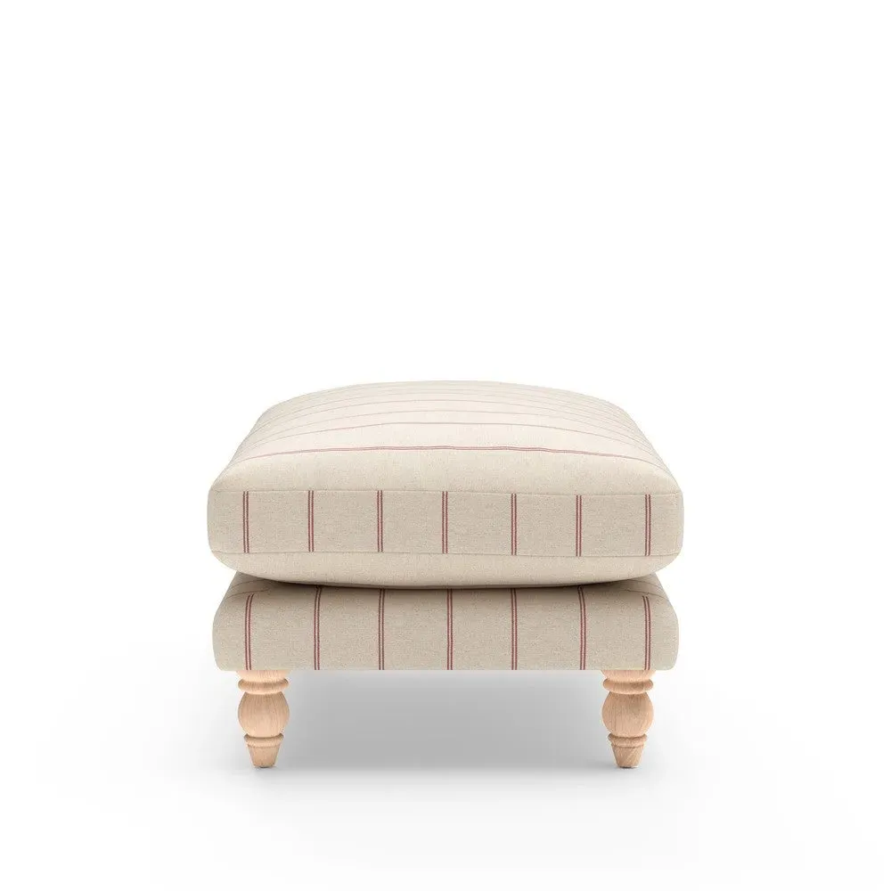 Foot Stool - Pink, Compton Stripe