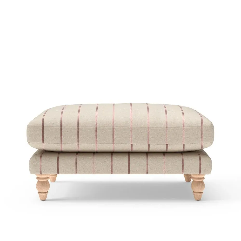 Foot Stool - Pink, Compton Stripe
