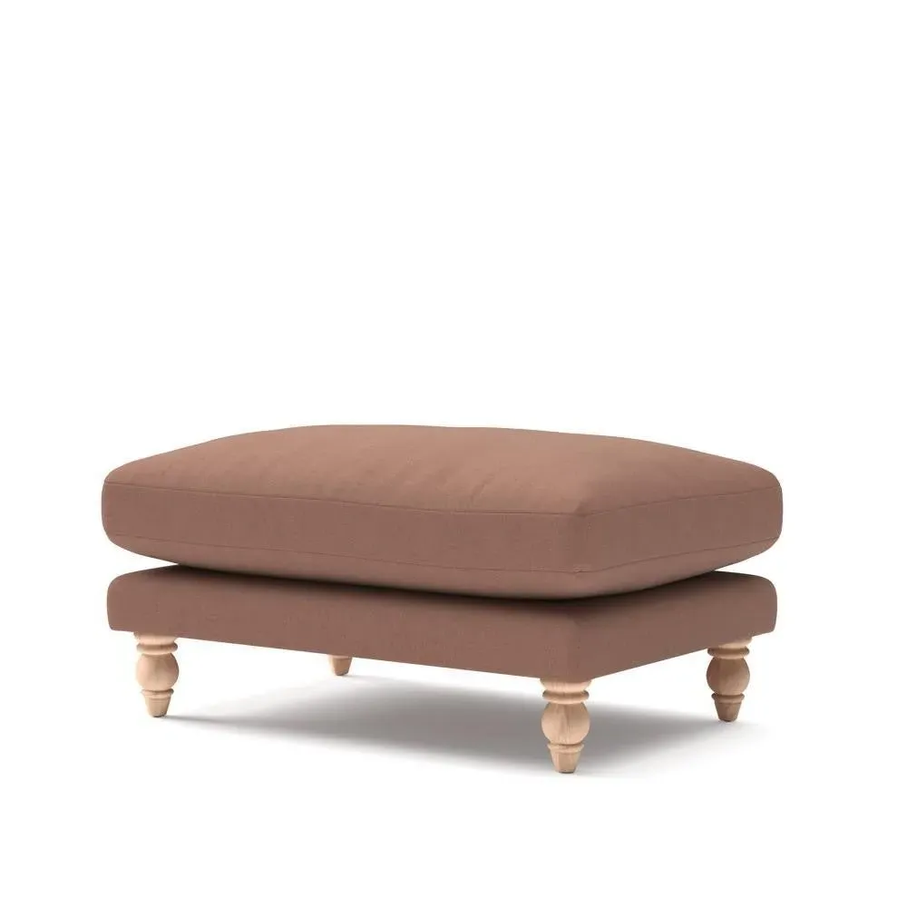 Foot Stool - Pink, House Linen Mix