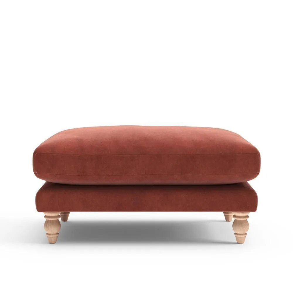 Foot Stool - Red, Matt Velvet
