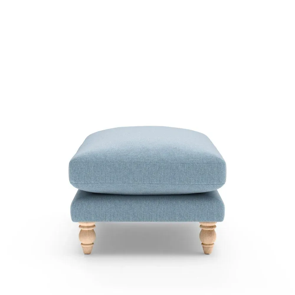 Foot Stool - Teal, Rustic Weave