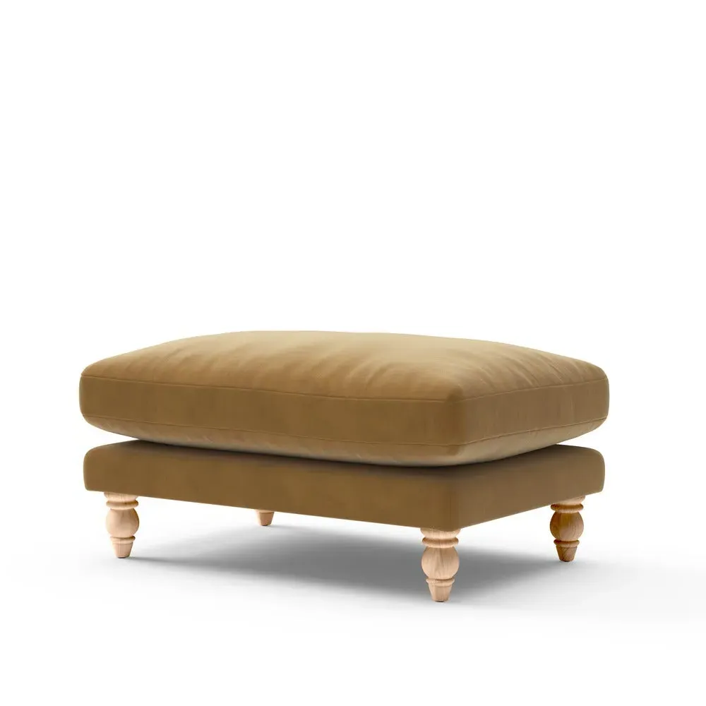 Foot Stool - Yellow, Matt Velvet