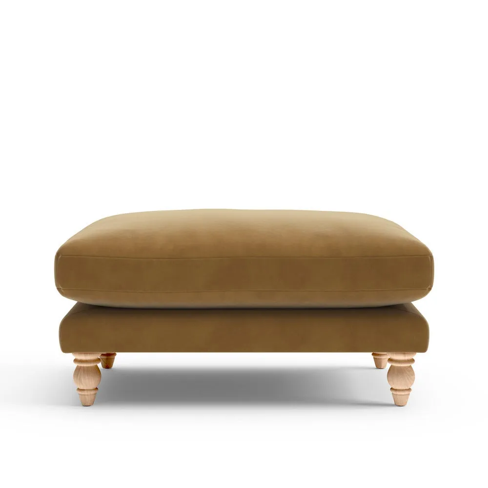 Foot Stool - Yellow, Matt Velvet