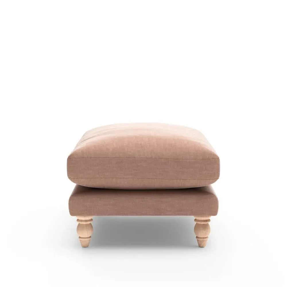 Footstool - Dusky Rose, Eco Chenille