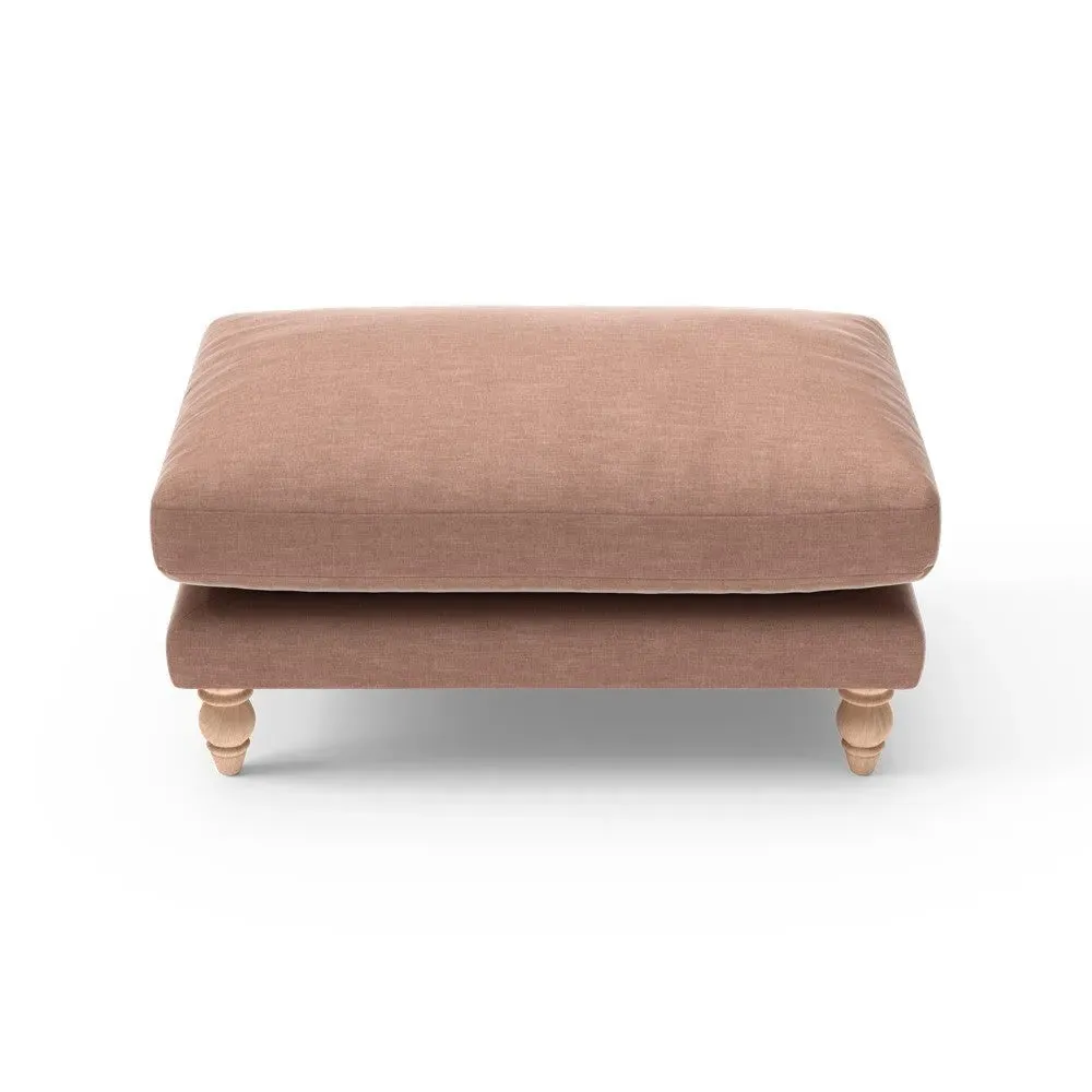 Footstool - Dusky Rose, Eco Chenille