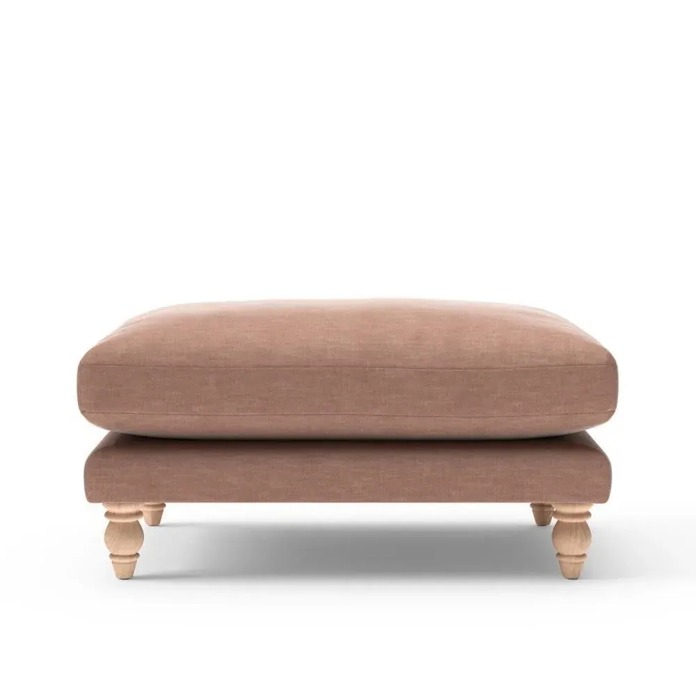 Footstool - Dusky Rose, Eco Chenille image