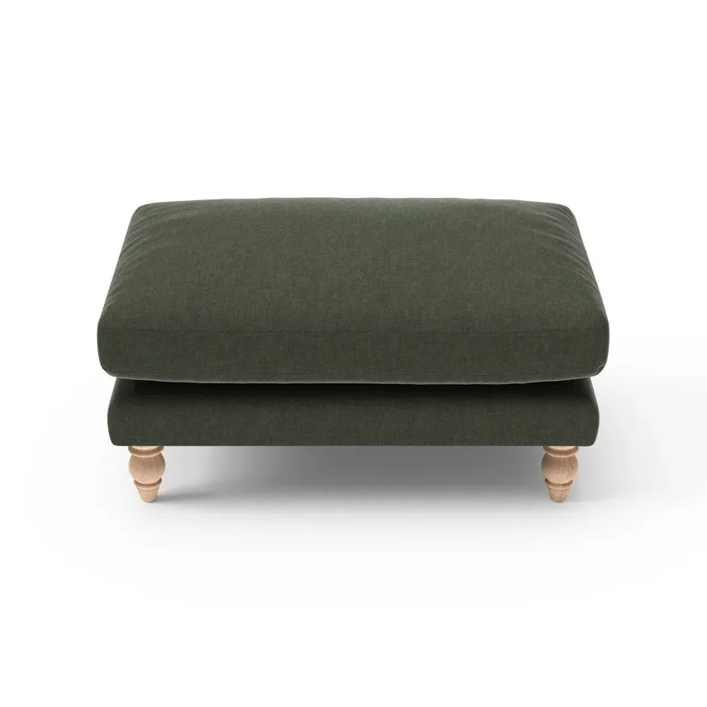 Footstool - Moss, Eco Chenille