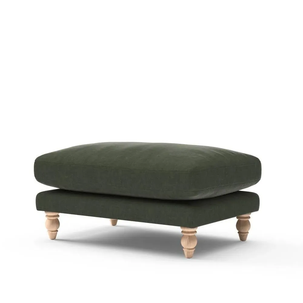 Footstool - Moss, Eco Chenille