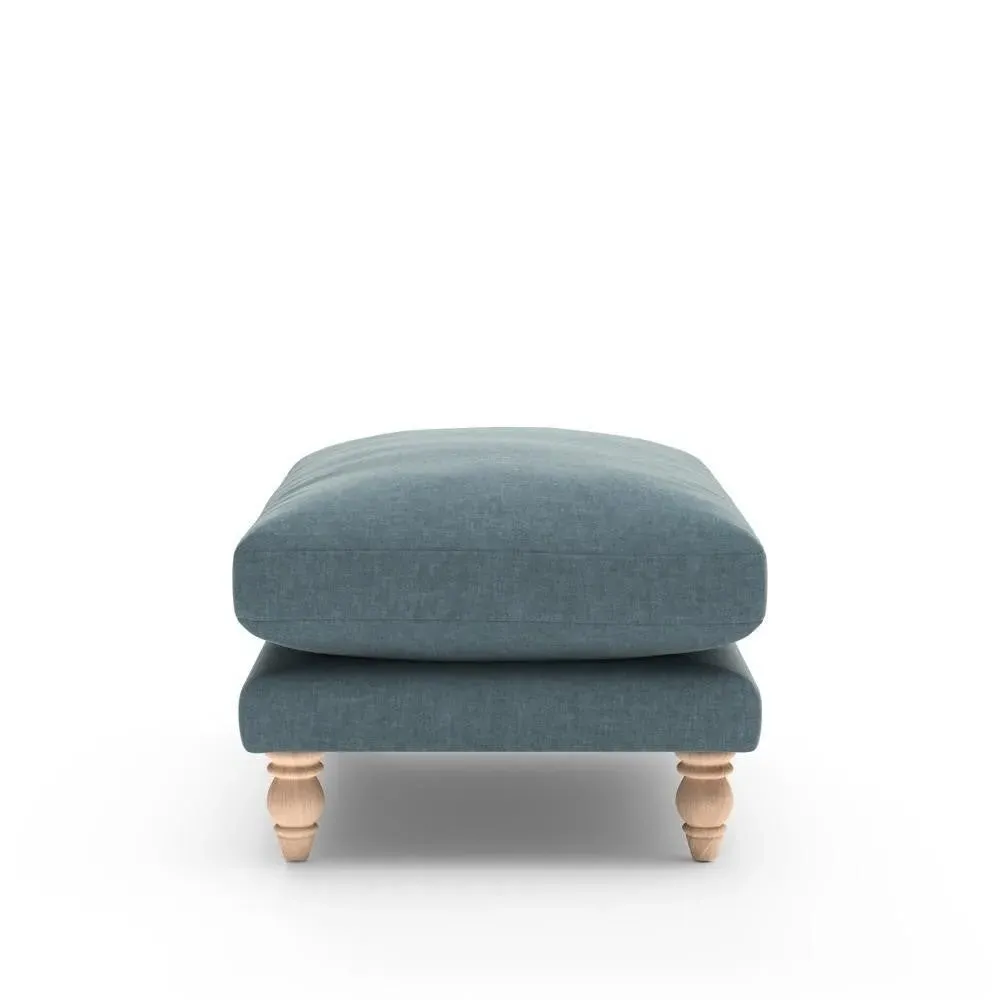 Footstool - Teal, Eco Chenille
