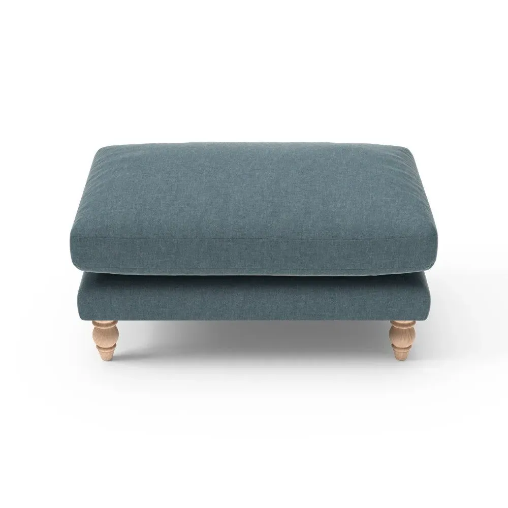 Footstool - Teal, Eco Chenille