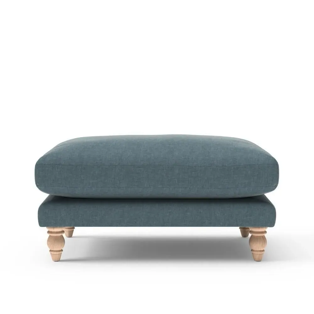 Footstool - Teal, Eco Chenille