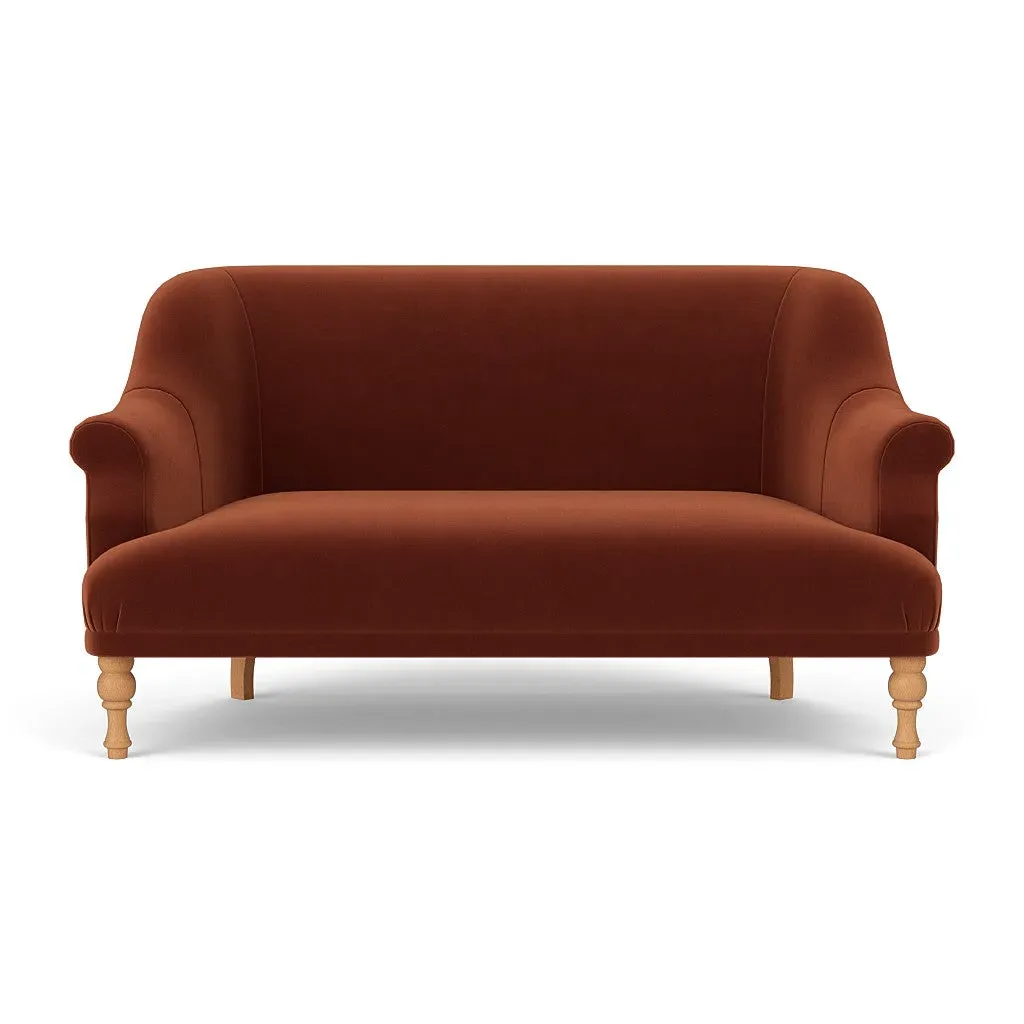 2-Seater Sofa - Brick, Matt Velvet