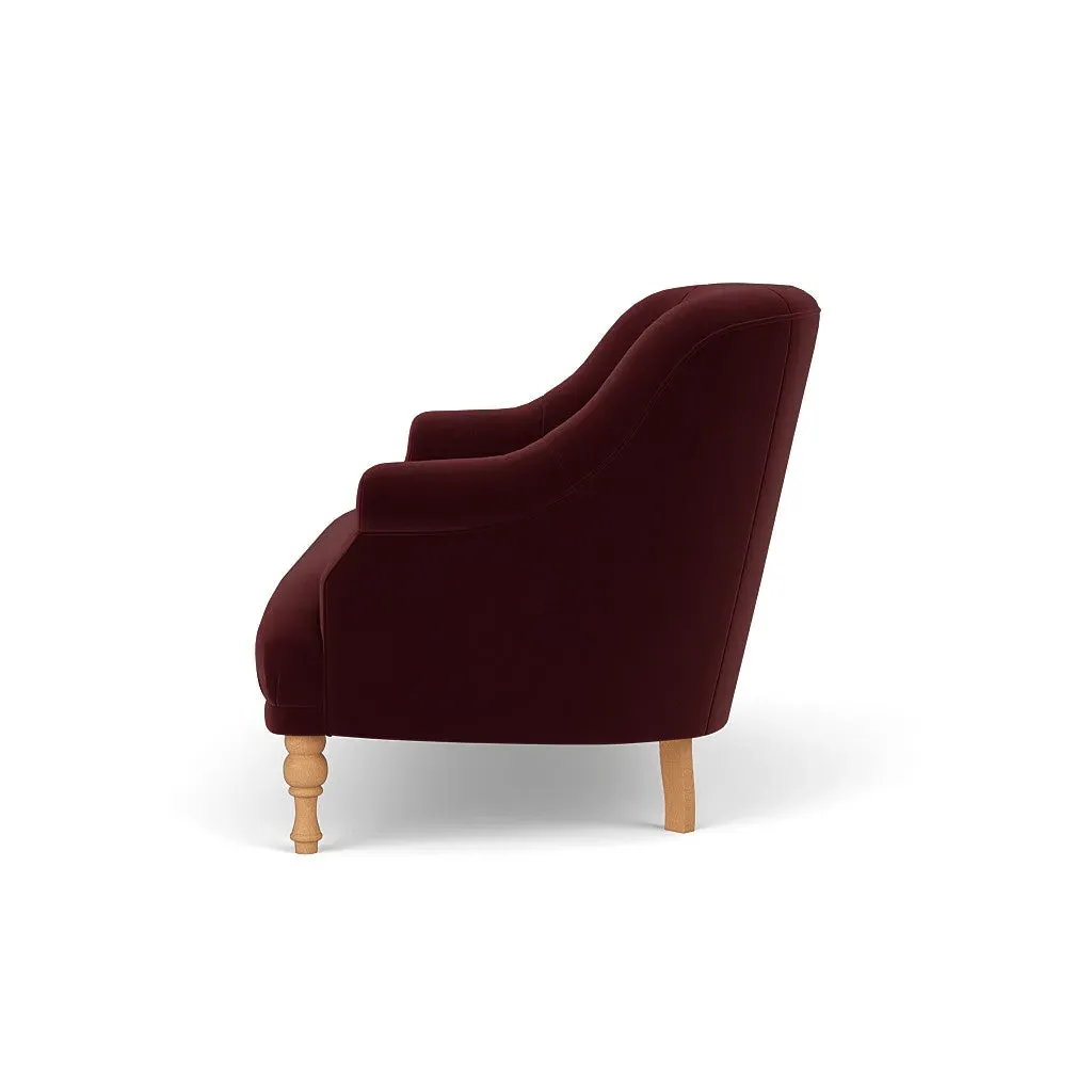 2-Seater Sofa - Dark Rosehip, Matt Velvet