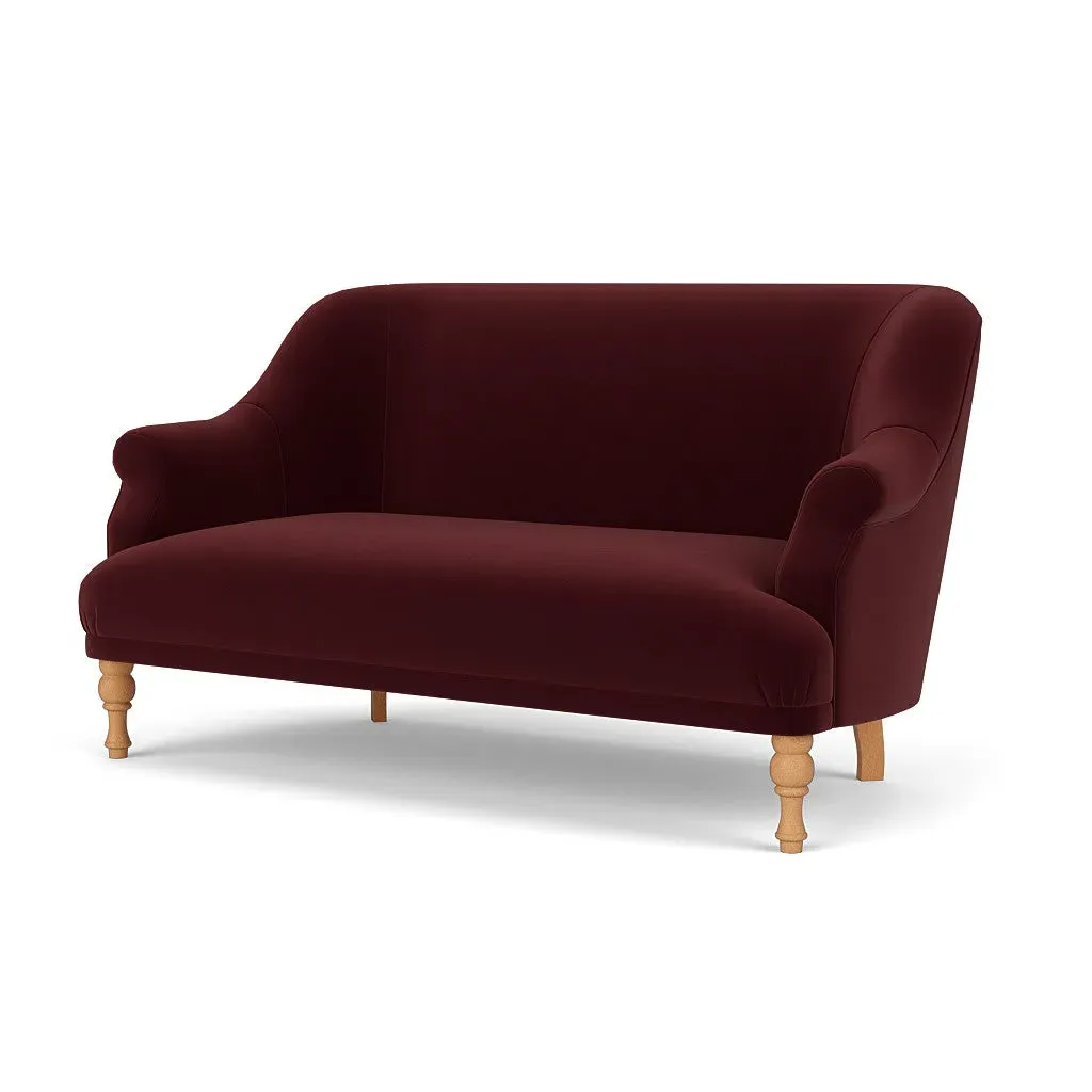 2-Seater Sofa - Dark Rosehip, Matt Velvet