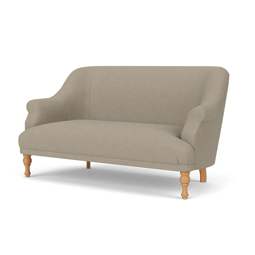 2-Seater Sofa - Dove Grey, Linen Mix