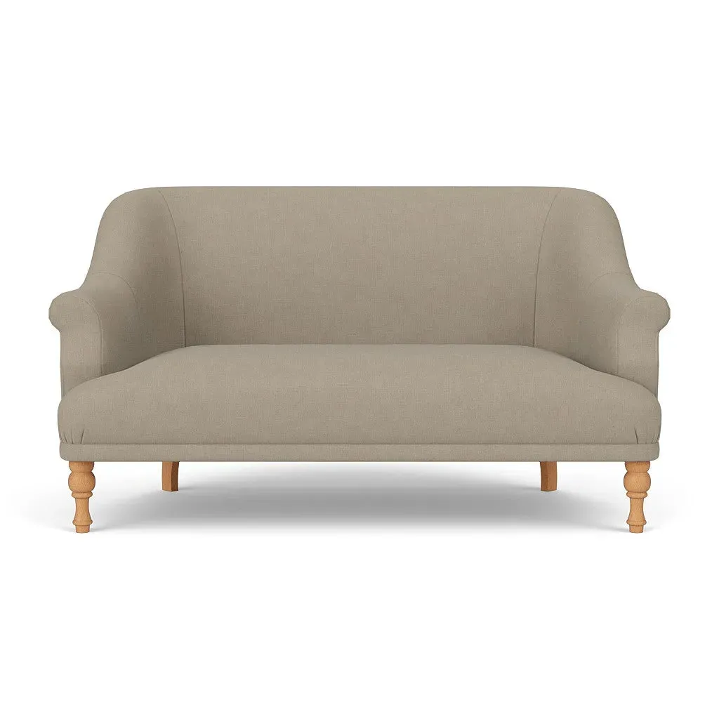 2-Seater Sofa - Dove Grey, Linen Mix