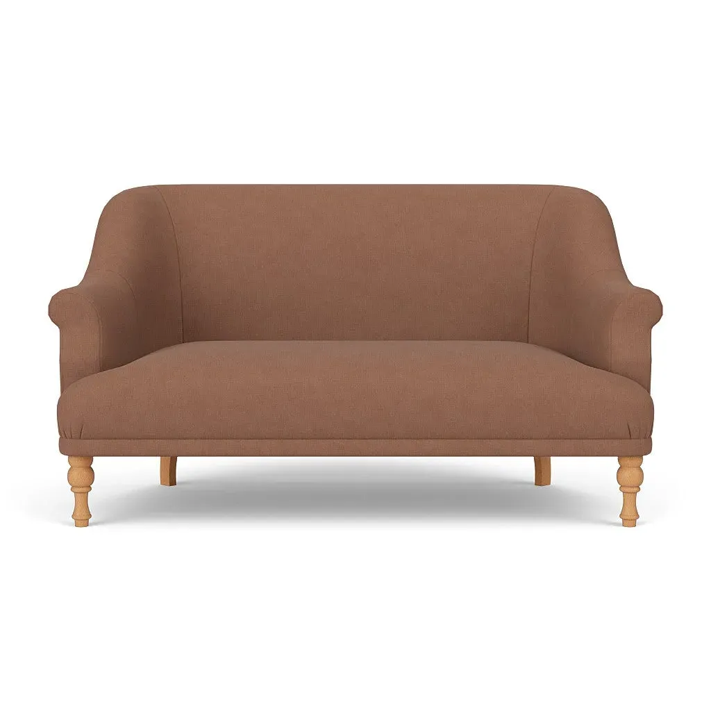 2-Seater Sofa - Dusky Blush, Linen Mix