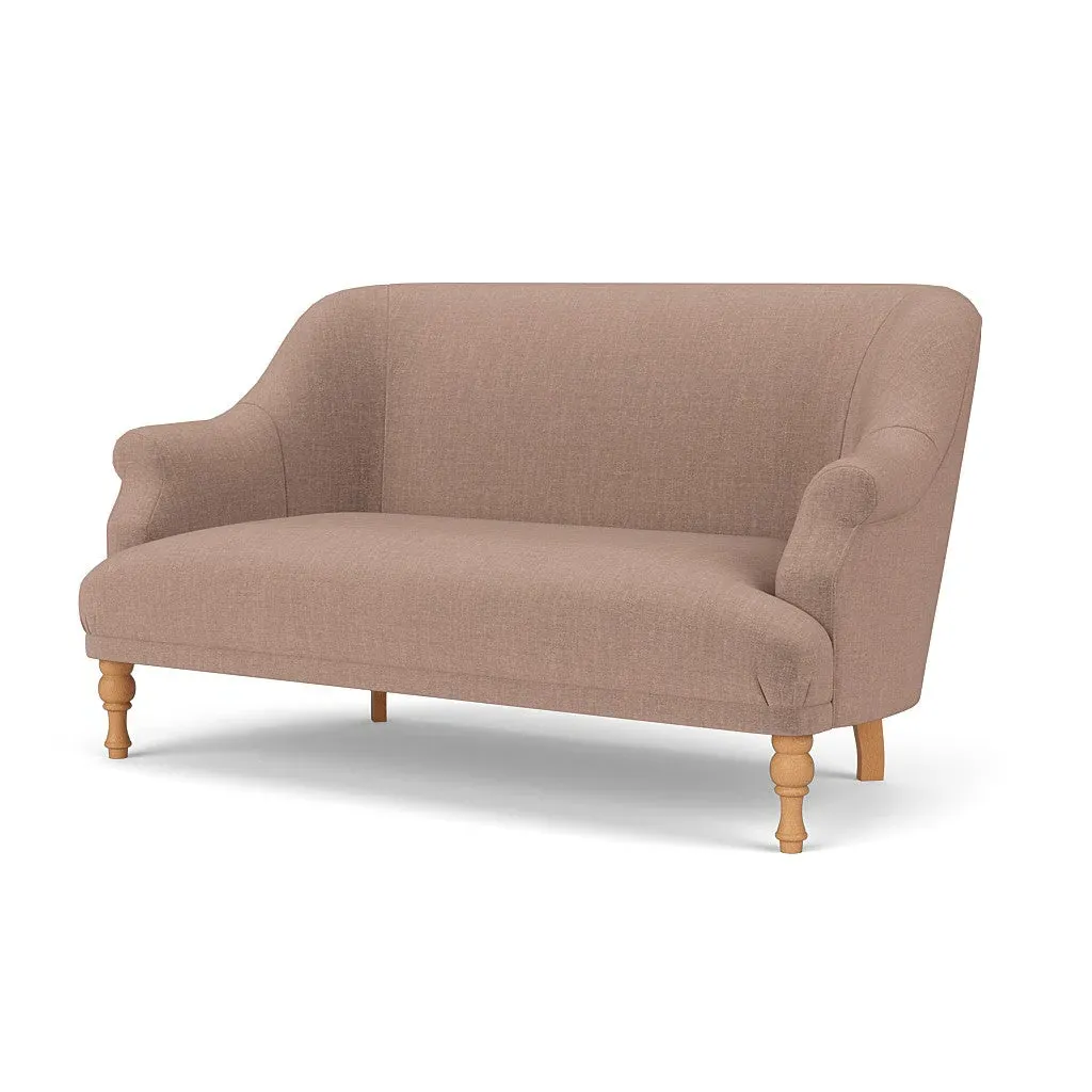 2-Seater Sofa - Dusky Rose, Eco Chenille