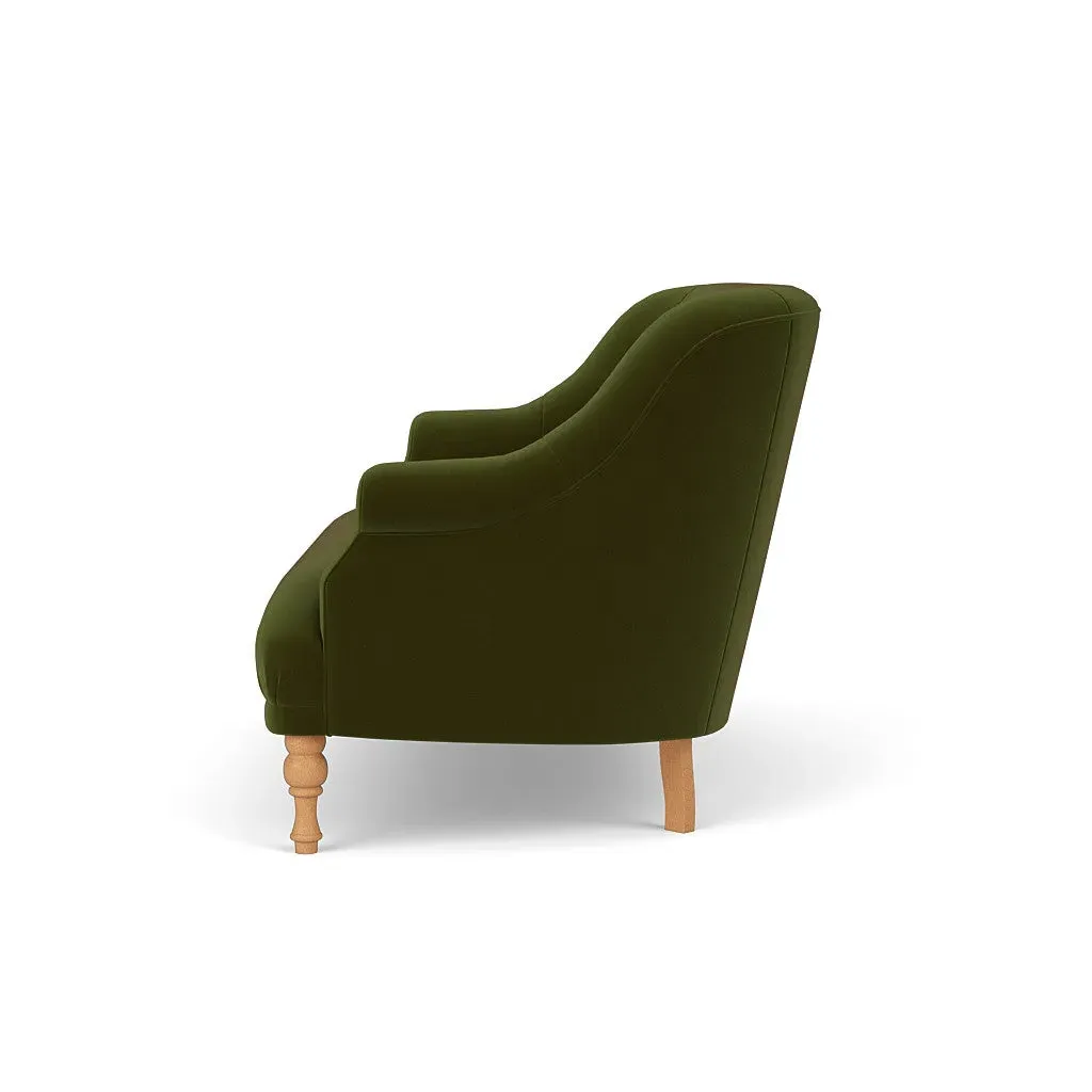 2-Seater Sofa - Forest Green, Matt Velvet