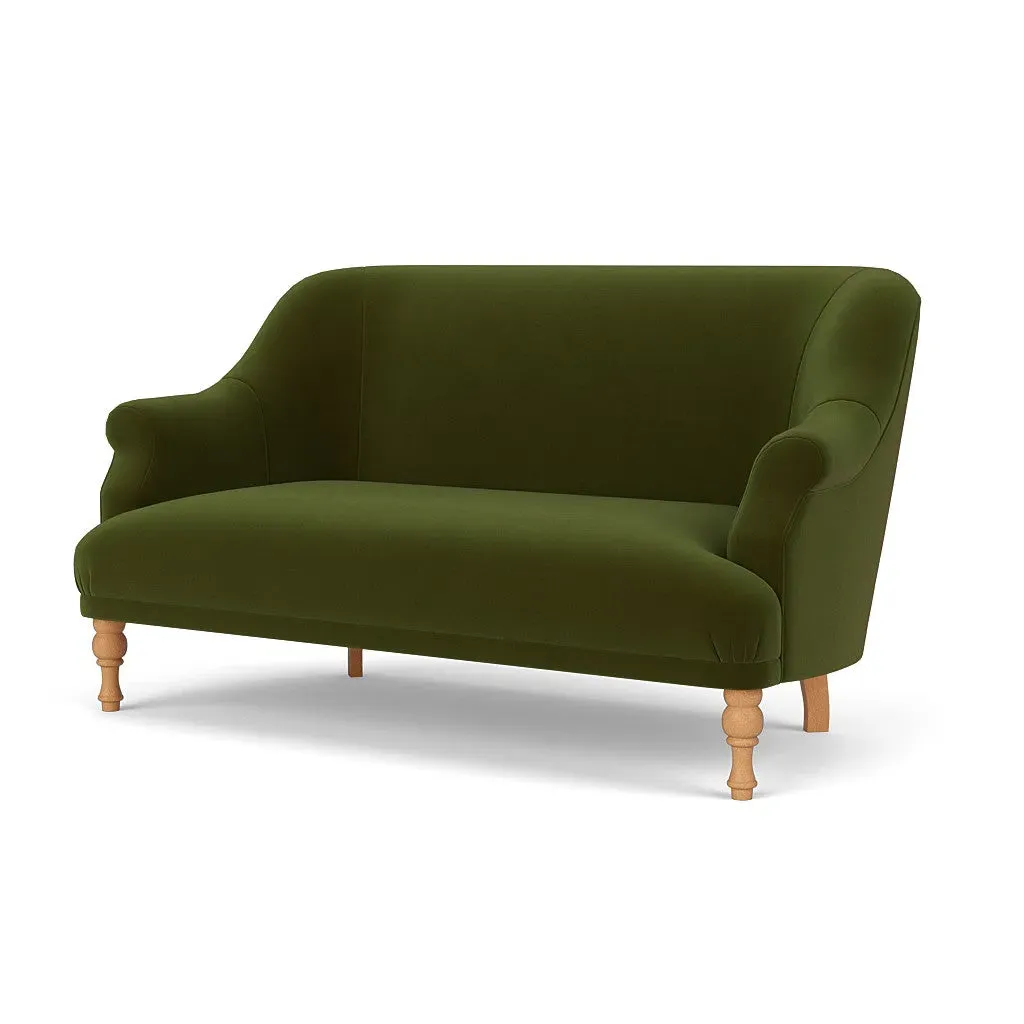 2-Seater Sofa - Forest Green, Matt Velvet