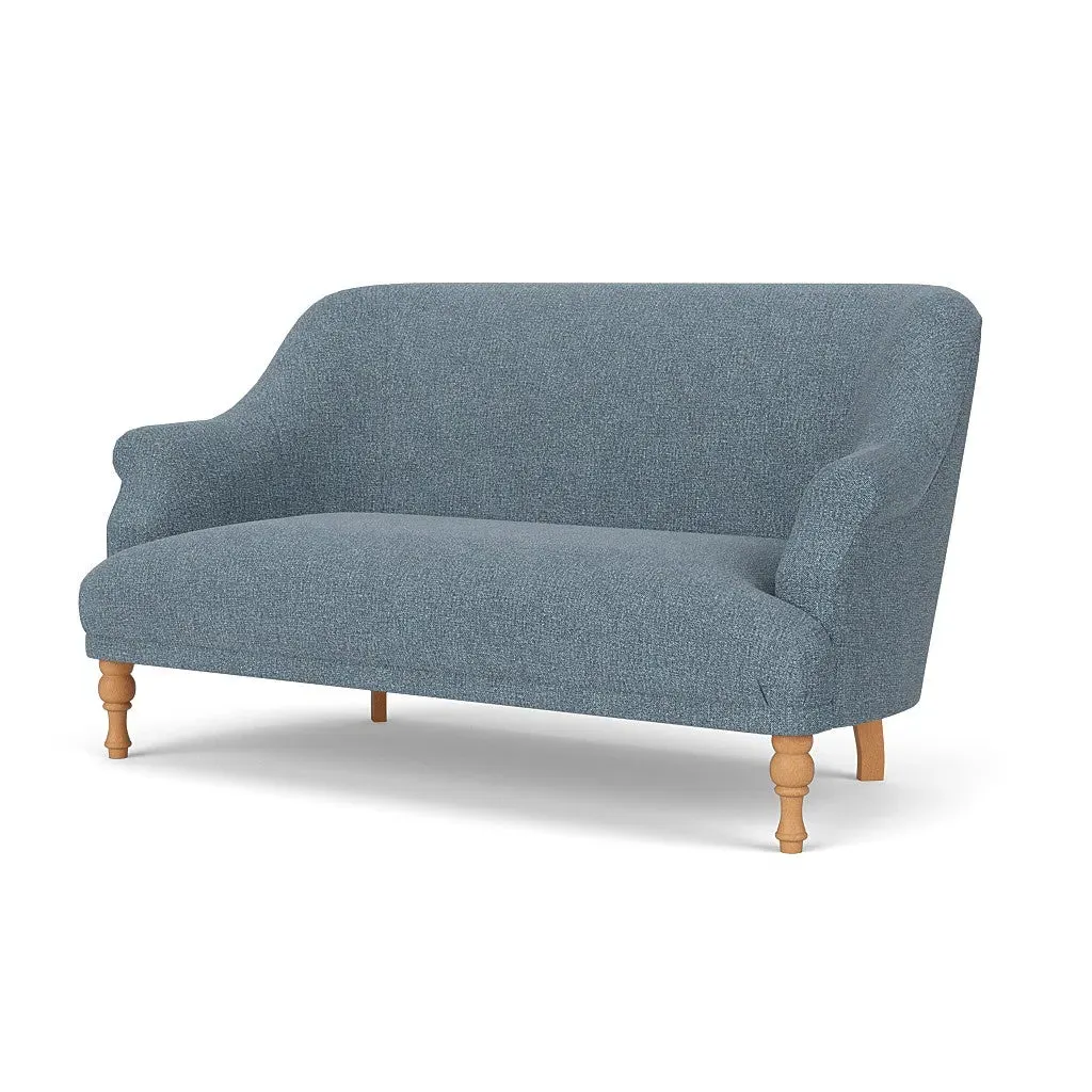 2-Seater Sofa - Mid Blue, Aquaclean Oxford