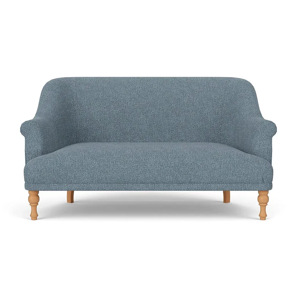 2-Seater Sofa - Mid Blue, Aquaclean Oxford