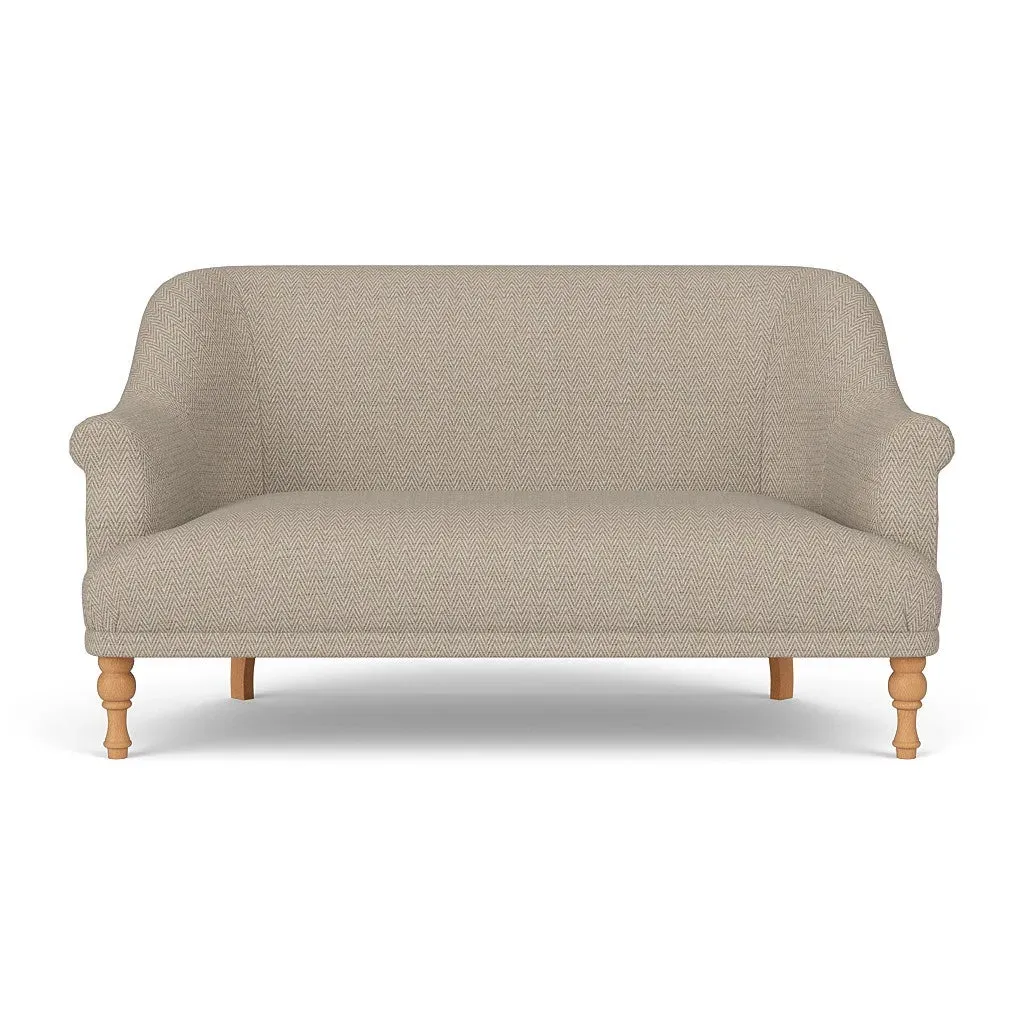 2-Seater Sofa - Natural, Herringbone Weave