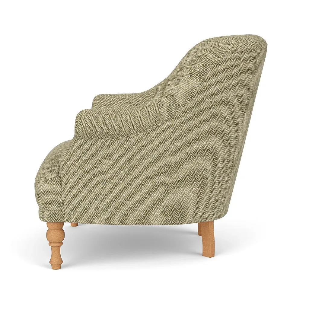 Armchair - Apple, Herringbone Weave