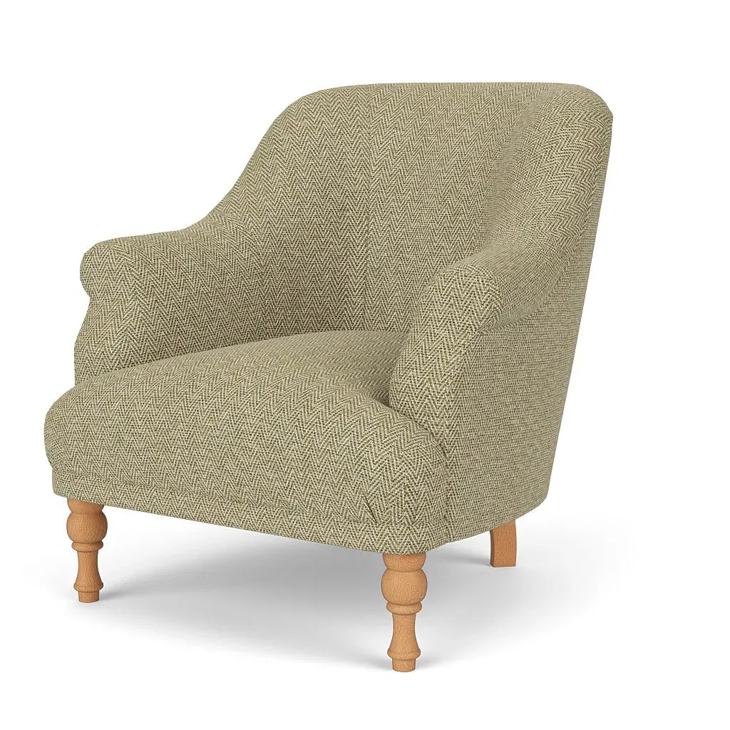 Armchair - Apple, Herringbone Weave