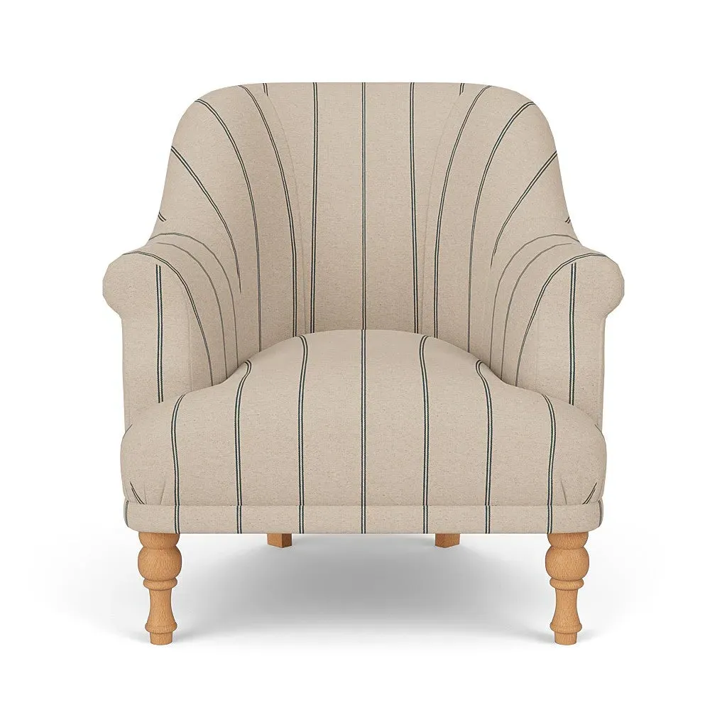Armchair - Charcoal, Compton Stripe