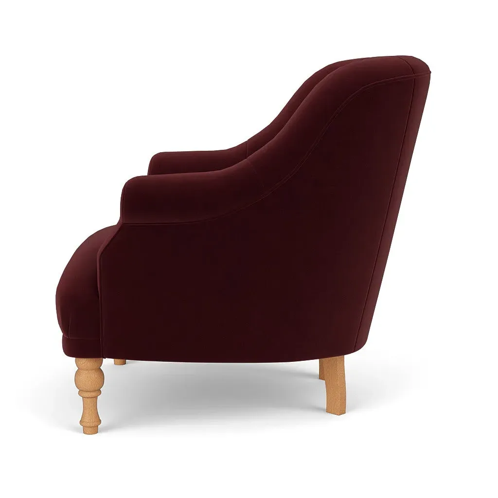 Armchair - Dark Rosehip, Matt Velvet