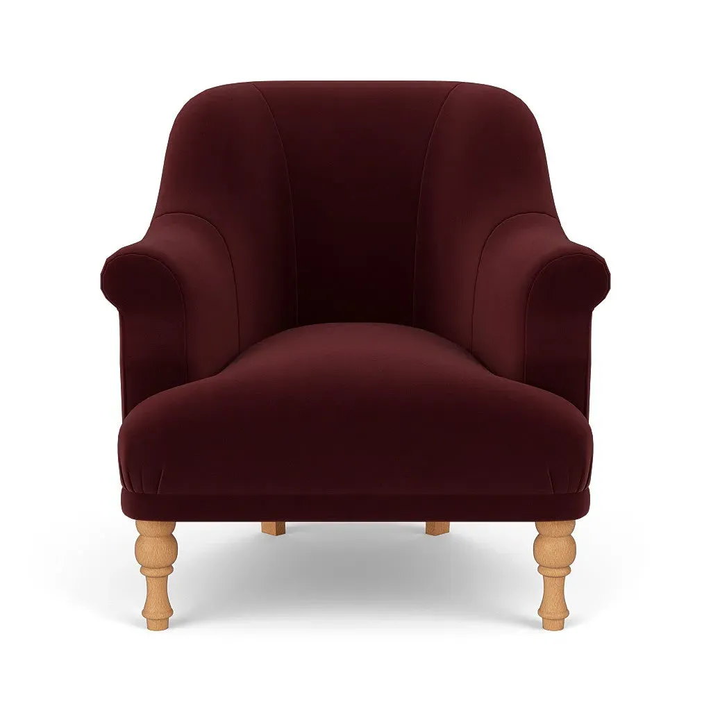 Armchair - Dark Rosehip, Matt Velvet