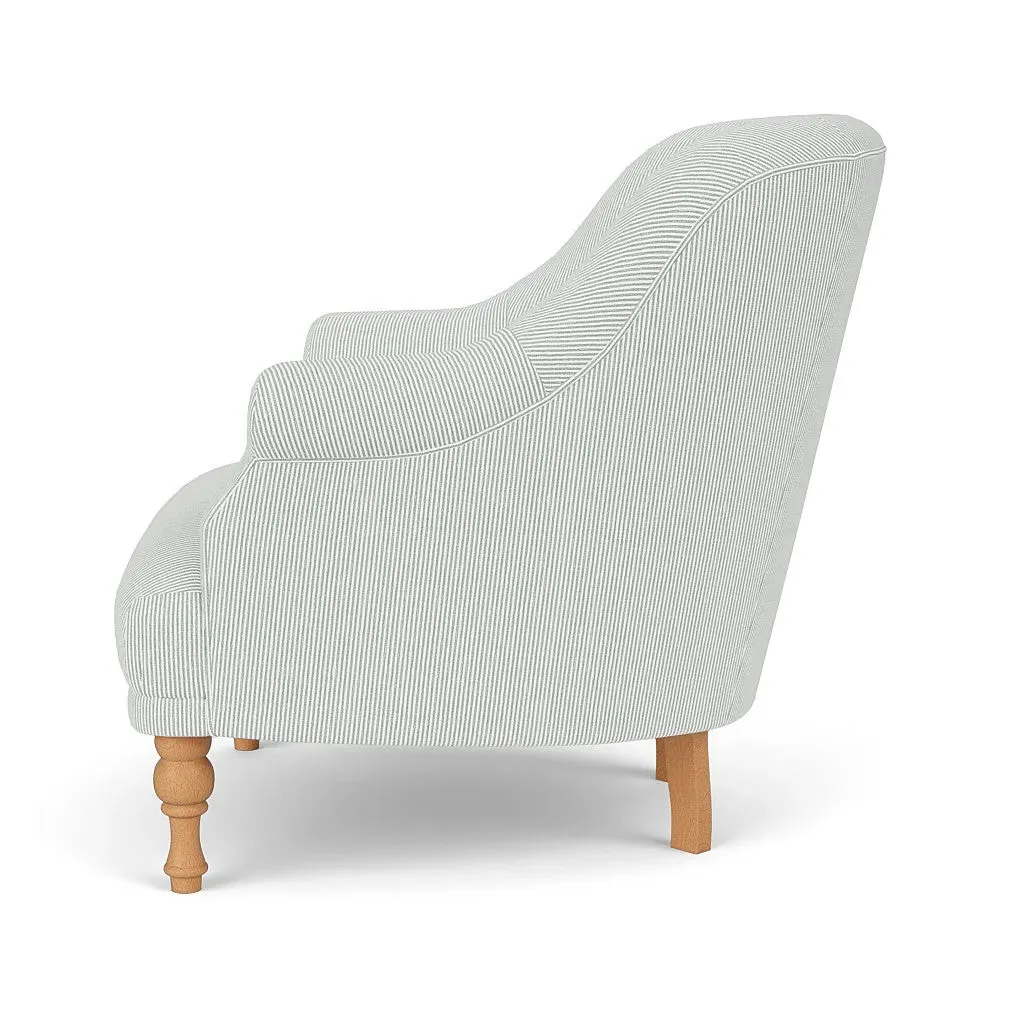Armchair - Duck Egg, Broadway Stripe