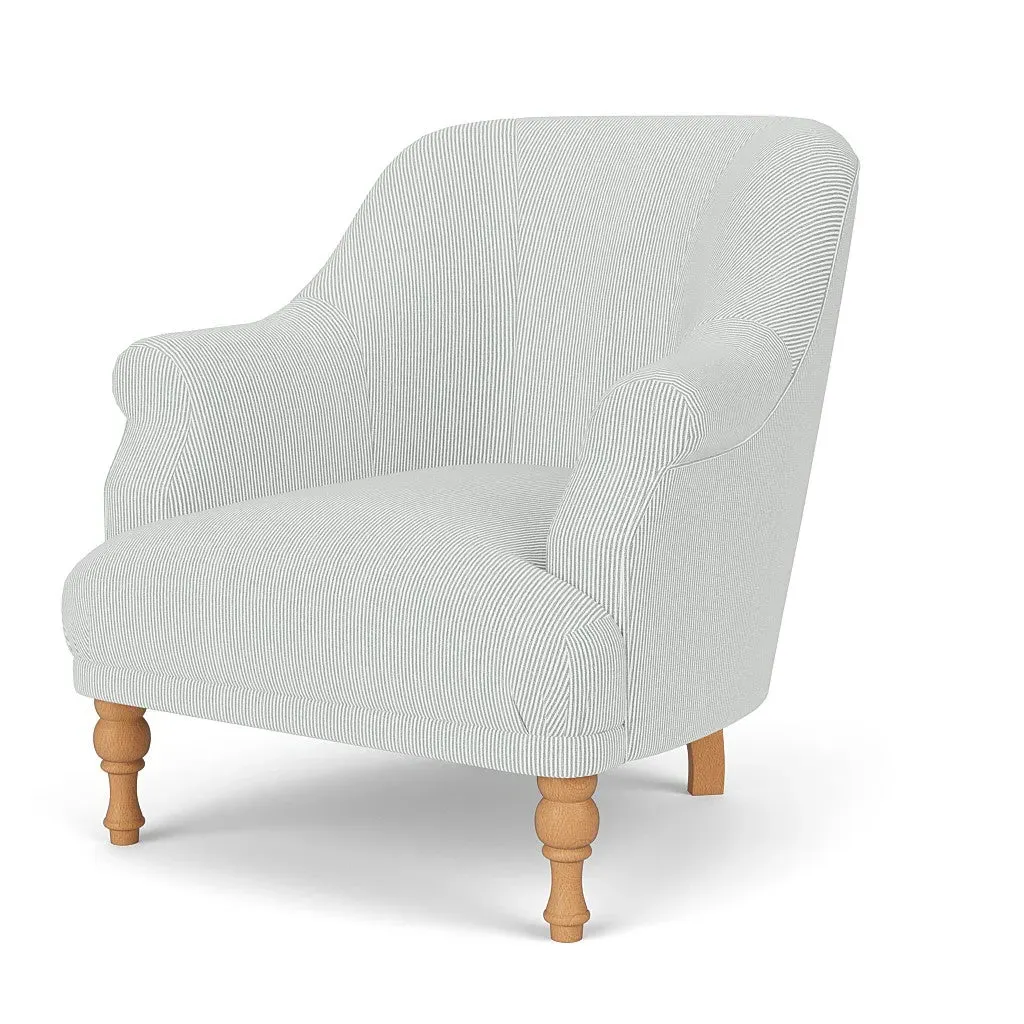 Armchair - Duck Egg, Broadway Stripe
