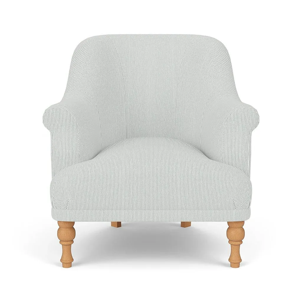 Armchair - Duck Egg, Broadway Stripe
