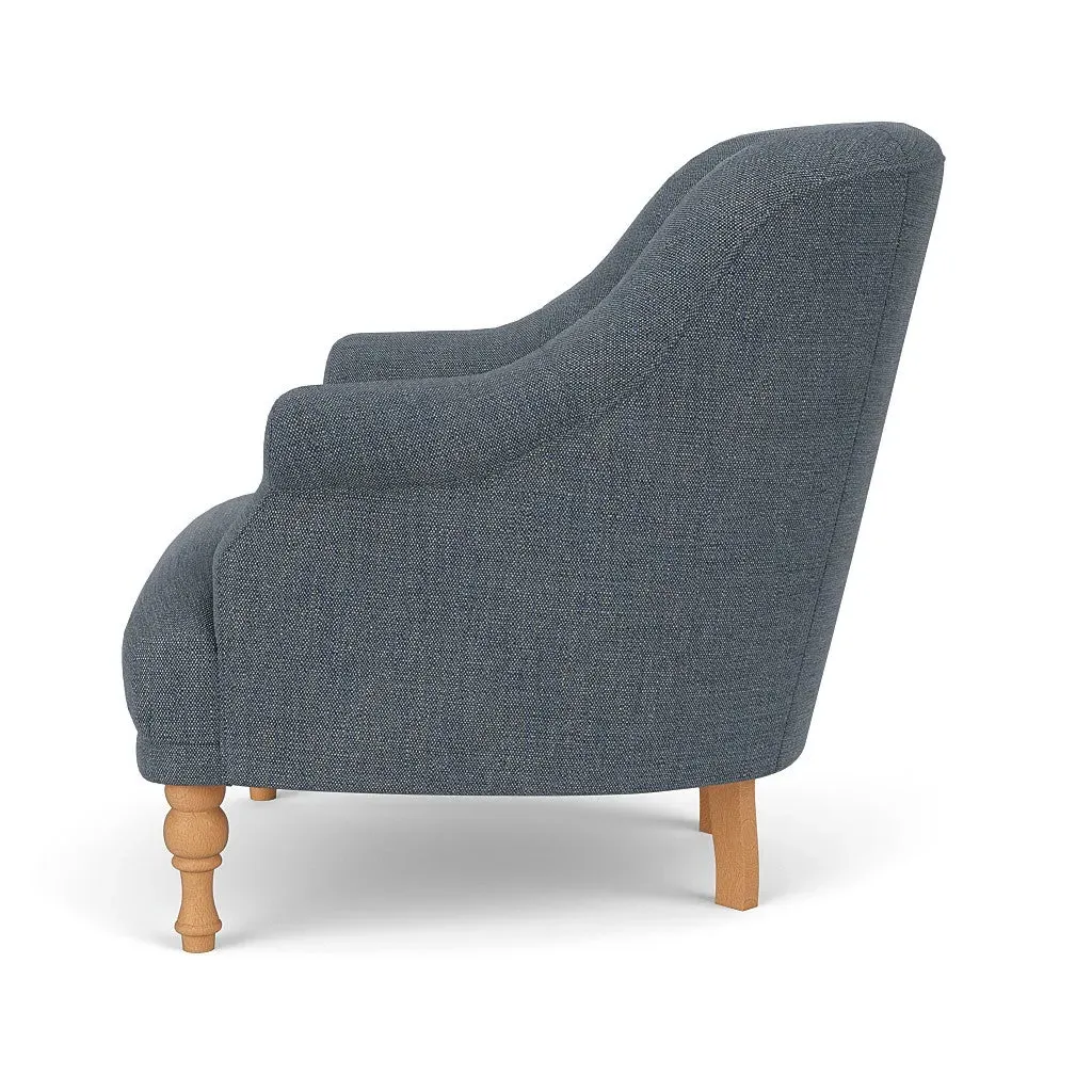 Armchair - Indigo, Rustic Weave