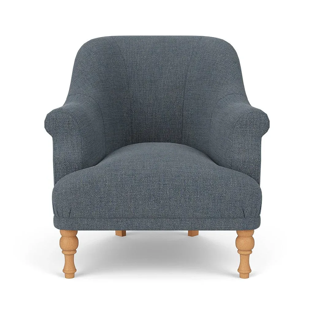 Armchair - Indigo, Rustic Weave