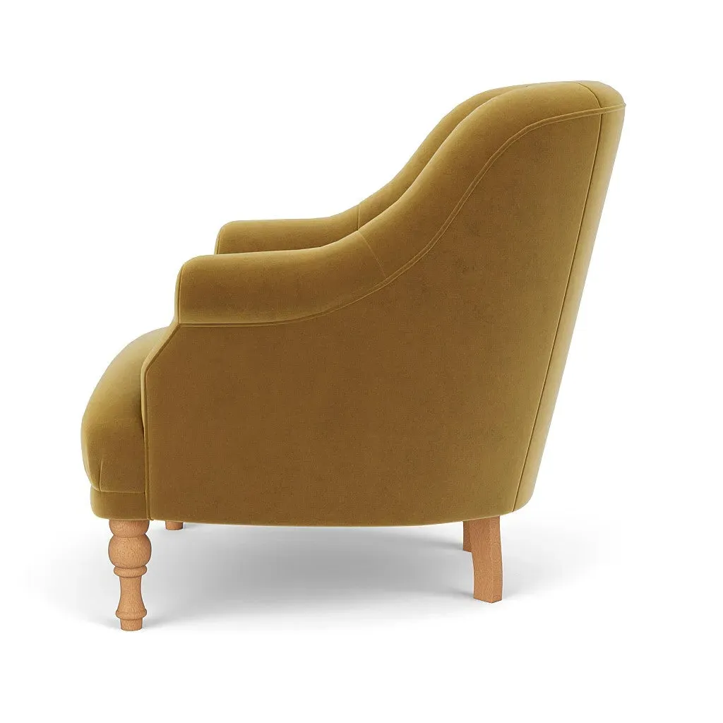 Armchair - Mustard, Matt Velvet