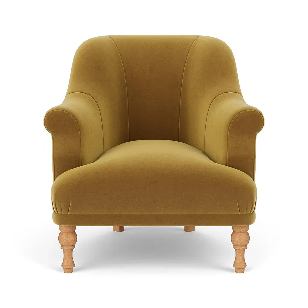 Armchair - Mustard, Matt Velvet