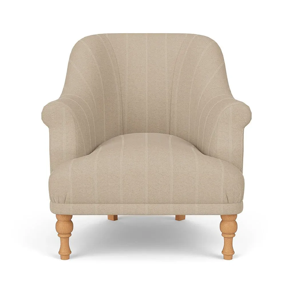 Armchair - Natural, Compton Stripe