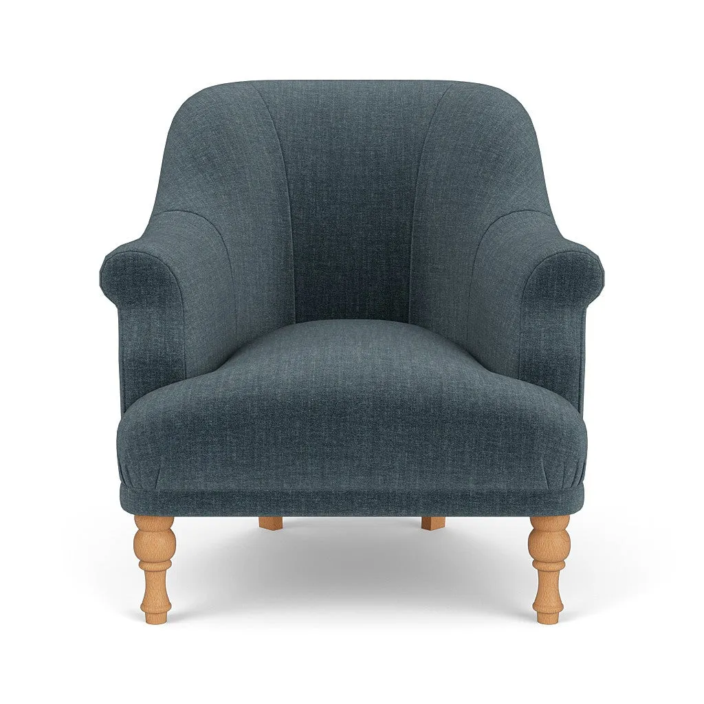 Armchair - Teal, Eco Chenille